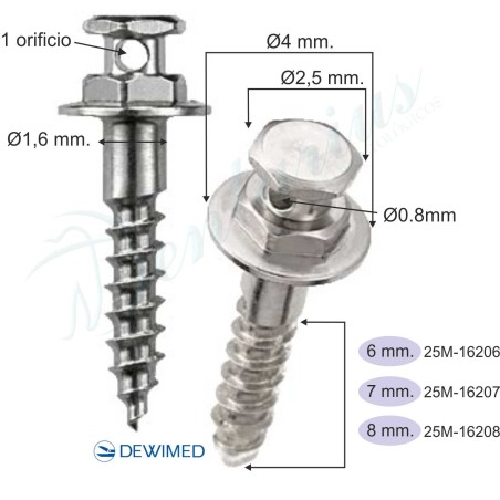 M.O.S.A.S. tornillo Ø 0.8 mm. - 5 uds.