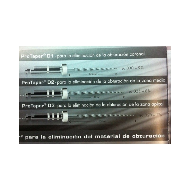 Limas Protaper Retratamiento D1-D2-D3 Maillefer -0