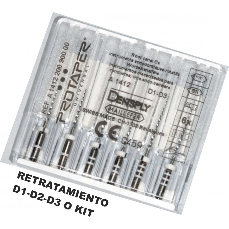 Limas Protaper Retratamiento D1-D2-D3 Maillefer -1