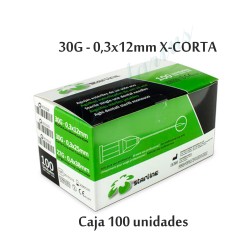 AGUJAS STARLINE 30G X-CORTA CORTA 0,3x12mm.