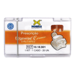 Kit de Brackets prescripción Edgewise Ceramic Línea Estética - Ganchos en 3,4,5 Slot .022"
