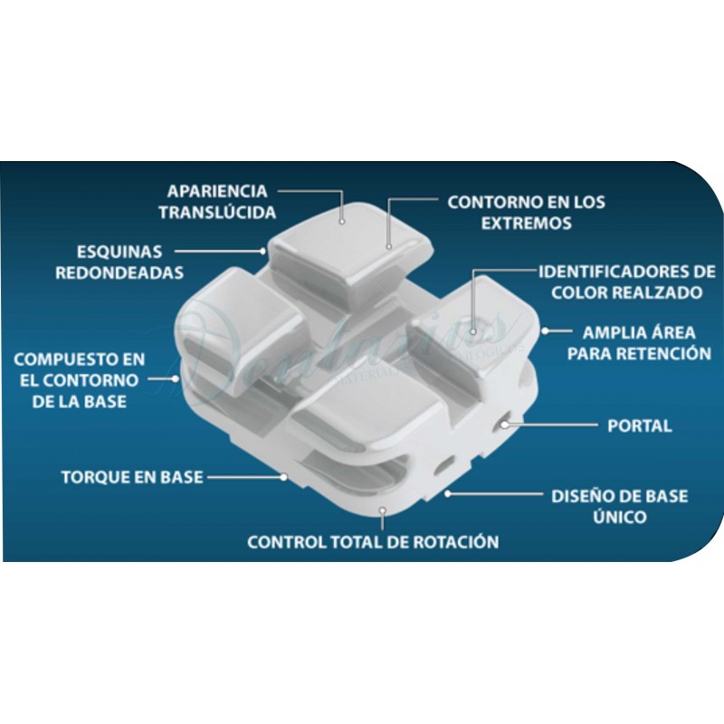 Kit de Brackets Cerámica VAPOR Roth-2