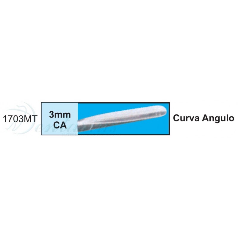 Luxador mango metal - Curva Angulo 3mm.-0