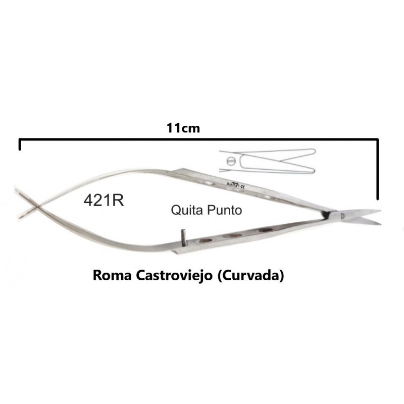 Tijera Castroviejo Roma Curvada 11cm