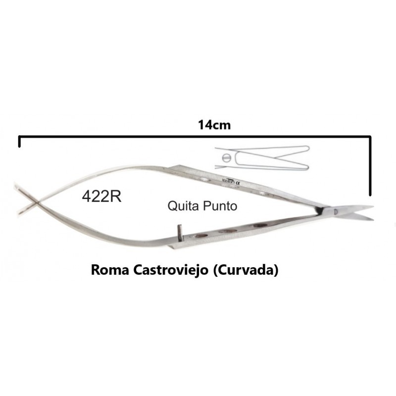 Tijera Castroviejo Roma Curvada 14cm