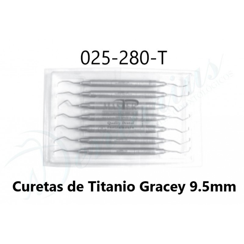 SET DE 7 EXCAVADORES CURETAS TITANIO GRACEY-7