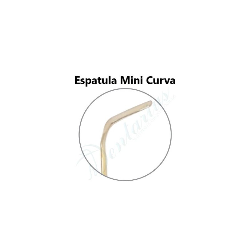 ESPÁTULA CUELLO DE TITANIO MINI CURVA MANGO BISELADO-0