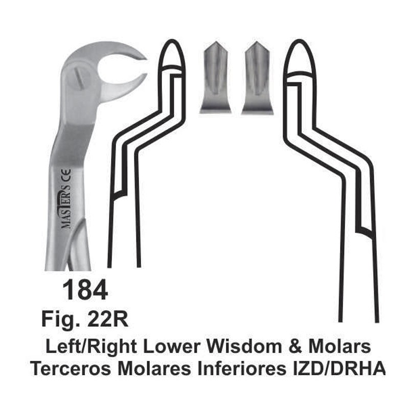 FORCEP TERCEROS MOLARES INFERIORES IZQUIERDOS (fig.22R)